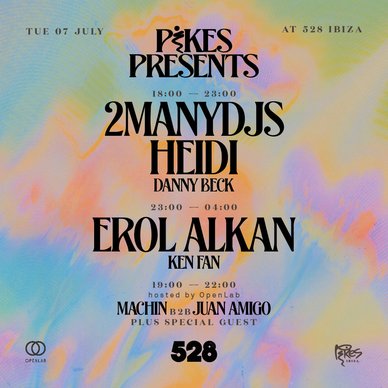 Pikes Presents: 2manydjs – Grafica evento
