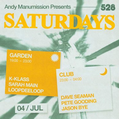Andy Manumission: Saturdays – Grafica evento