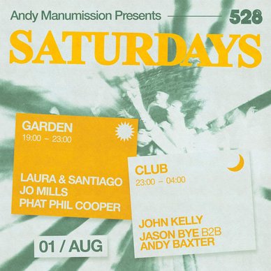 Andy Manumission: Saturdays – gráfico del evento