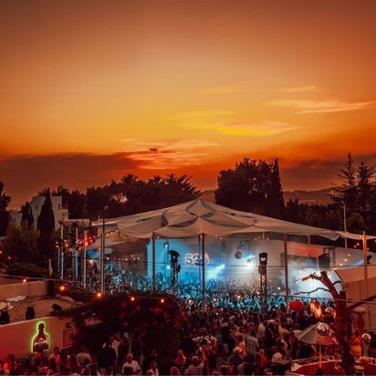 Sunset over the Garden at 528 Ibiza