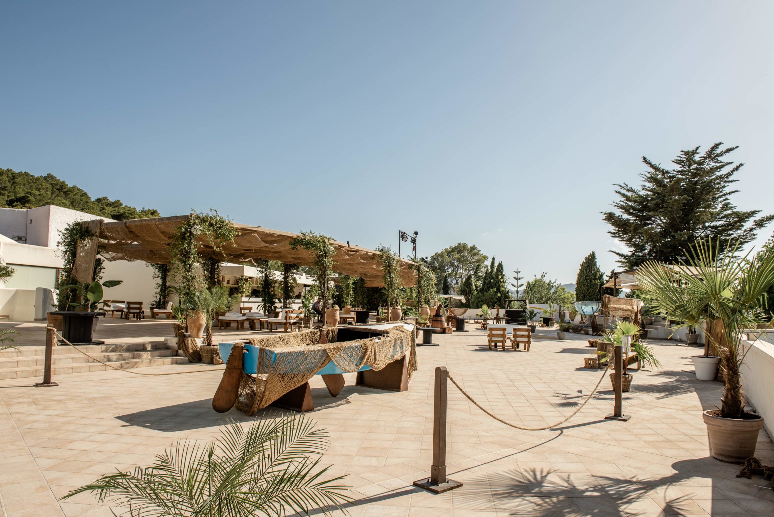 Scenic outdoor terrace event space at 528 Ibiza
